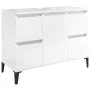 Sperrholz Waschbecken Schrank glänzend weiß 80x33x60cm von , Badezimmerwaschtische - Ref: Foro24-821278, Preis: 106,30 €, Rab...