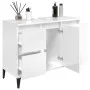 Sperrholz Waschbecken Schrank glänzend weiß 80x33x60cm von , Badezimmerwaschtische - Ref: Foro24-821278, Preis: 106,30 €, Rab...