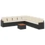 Set Gartensofas 10 Stück Kissen synthetisches Rattan schwarz von , Gartensets - Ref: Foro24-3258465, Preis: 550,54 €, Rabatt: %