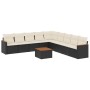 Set Gartensofas 10 Stück Kissen synthetisches Rattan schwarz von , Gartensets - Ref: Foro24-3258465, Preis: 558,28 €, Rabatt: %