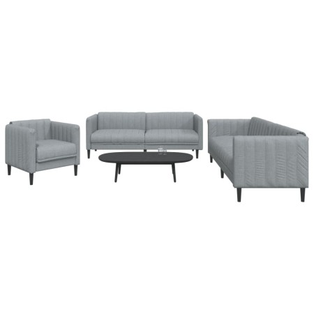 3-piece light gray fabric sofa set by , Sofas - Ref: Foro24-3209229, Price: 644,77 €, Discount: %