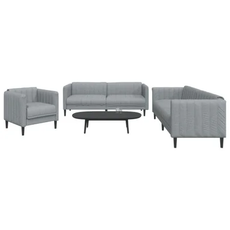 3-piece light gray fabric sofa set by , Sofas - Ref: Foro24-3209229, Price: 636,07 €, Discount: %