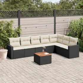 8-piece garden sofa set and black synthetic rattan cushions by , Garden sets - Ref: Foro24-3256483, Price: 455,75 €, Discount: %