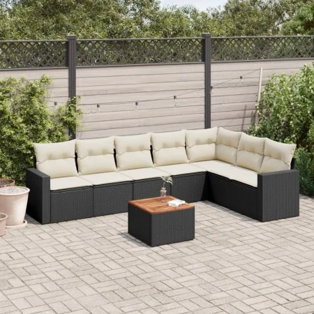 8-piece garden sofa set and black synthetic rattan cushions by , Garden sets - Ref: Foro24-3256483, Price: 455,75 €, Discount: %
