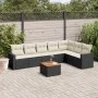 8-piece garden sofa set and black synthetic rattan cushions by , Garden sets - Ref: Foro24-3256483, Price: 455,75 €, Discount: %