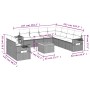 Gartensofagarnitur 10-teilig mit schwarzen Polstern aus synthetischem Rattan von , Gartensets - Ref: Foro24-3256959, Preis: 6...