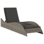 Synthetic rattan sun lounger with gray cushion 60x205x73 cm by , Loungers - Ref: Foro24-368280, Price: 159,65 €, Discount: %