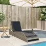 Synthetic rattan sun lounger with gray cushion 60x205x73 cm by , Loungers - Ref: Foro24-368280, Price: 156,60 €, Discount: %