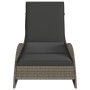 Synthetic rattan sun lounger with gray cushion 60x205x73 cm by , Loungers - Ref: Foro24-368280, Price: 159,65 €, Discount: %