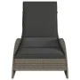 Tumbona con cojín ratán sintético gris 60x205x73 cm de , Tumbonas - Ref: Foro24-368280, Precio: 156,76 €, Descuento: %