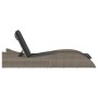 Synthetic rattan sun lounger with gray cushion 60x205x73 cm by , Loungers - Ref: Foro24-368280, Price: 159,65 €, Discount: %