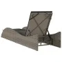 Synthetic rattan sun lounger with gray cushion 60x205x73 cm by , Loungers - Ref: Foro24-368280, Price: 156,60 €, Discount: %