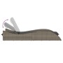 Synthetic rattan sun lounger with gray cushion 60x205x73 cm by , Loungers - Ref: Foro24-368280, Price: 159,65 €, Discount: %