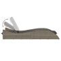 Tumbona con cojín ratán sintético gris 60x205x73 cm de , Tumbonas - Ref: Foro24-368280, Precio: 156,76 €, Descuento: %