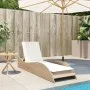 Sun lounger with beige synthetic rattan cushion 60x205x73 cm by , Loungers - Ref: Foro24-368282, Price: 165,77 €, Discount: %