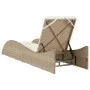 Sun lounger with beige synthetic rattan cushion 60x205x73 cm by , Loungers - Ref: Foro24-368282, Price: 165,77 €, Discount: %