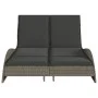 Synthetic rattan sun lounger with grey cushions 114x205x73 cm by , Loungers - Ref: Foro24-368289, Price: 293,24 €, Discount: %