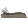 Synthetic rattan sun lounger with grey cushions 114x205x73 cm by , Loungers - Ref: Foro24-368289, Price: 314,85 €, Discount: %