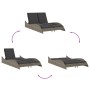 Liegestuhl mit grauen Kunststoff-Rattan-Kissen 114x205x73 cm von , Liegen - Ref: Foro24-368289, Preis: 314,85 €, Rabatt: %