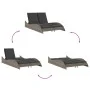 Synthetic rattan sun lounger with grey cushions 114x205x73 cm by , Loungers - Ref: Foro24-368289, Price: 293,24 €, Discount: %