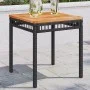 Synthetic rattan garden table with black acacia wood, 38x38x42 cm. by , Garden tables - Ref: Foro24-365864, Price: 35,47 €, D...
