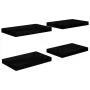 Floating wall shelf 4 pcs glossy black MDF 40x23x3.8 cm by vidaXL, Shelves and shelves - Ref: Foro24-323765, Price: 37,79 €, ...