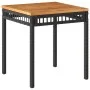 Synthetic rattan garden table with black acacia wood, 38x38x42 cm. by , Garden tables - Ref: Foro24-365864, Price: 35,47 €, D...