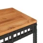 Synthetic rattan garden table with black acacia wood, 38x38x42 cm. by , Garden tables - Ref: Foro24-365864, Price: 35,47 €, D...