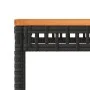 Synthetic rattan garden table with black acacia wood, 38x38x42 cm. by , Garden tables - Ref: Foro24-365864, Price: 35,47 €, D...