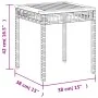 Synthetic rattan garden table with black acacia wood, 38x38x42 cm. by , Garden tables - Ref: Foro24-365864, Price: 35,47 €, D...