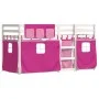 Bunk bed with solid pine wood curtains 75x190 cm by , Beds and slatted bases - Ref: Foro24-3283915, Price: 165,38 €, Discount: %