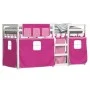 Bunk bed with solid pine wood curtains 75x190 cm by , Beds and slatted bases - Ref: Foro24-3283915, Price: 165,38 €, Discount: %