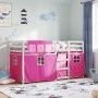 Bunk bed with solid pine wood curtains 80x200 cm by , Beds and slatted bases - Ref: Foro24-3283903, Price: 154,18 €, Discount: %