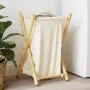 Cesto de la ropa sucia de bambú blanco crema 41,5x36x63,5 cm de , Cestas para ropa - Ref: Foro24-368034, Precio: 26,52 €, Des...