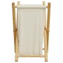 Weiß-cremefarbener Wäschekorb aus Bambus, 41,5x36x63,5 cm. von , Wäschekörbe - Ref: Foro24-368034, Preis: 26,93 €, Rabatt: %
