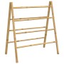 Double towel ladder with 4 bamboo steps 90x50x100 cm by , Towel racks - Ref: Foro24-368036, Price: 39,03 €, Discount: %