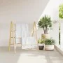 Double towel ladder with 4 bamboo steps 90x50x100 cm by , Towel racks - Ref: Foro24-368036, Price: 38,42 €, Discount: %