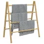 Double towel ladder with 4 bamboo steps 90x50x100 cm by , Towel racks - Ref: Foro24-368036, Price: 38,42 €, Discount: %