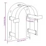 Wandflanschträger aus schwarzem Eisen von , Zubehör für Pferdezügel - Ref: Foro24-172450, Preis: 12,43 €, Rabatt: %