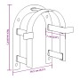 Wandflanschträger aus schwarzem Eisen von , Zubehör für Pferdezügel - Ref: Foro24-172450, Preis: 10,81 €, Rabatt: %