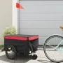Remolque para bicicleta hierro negro y rojo 45 kg by , Bicycle trailers - Ref: Foro24-94104, Price: 97,22 €, Discount: %