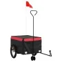 Remolque para bicicleta hierro negro y rojo 45 kg by , Bicycle trailers - Ref: Foro24-94104, Price: 97,22 €, Discount: %