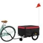Remolque para bicicleta hierro negro y rojo 45 kg by , Bicycle trailers - Ref: Foro24-94104, Price: 97,22 €, Discount: %