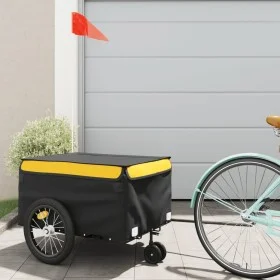 Remolque para bicicleta hierro negro y amarillo 45 kg by , Bicycle trailers - Ref: Foro24-94106, Price: 94,20 €, Discount: %