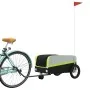 Remolque para bicicleta hierro negro y verde 30 kg by , Bicycle trailers - Ref: Foro24-94060, Price: 83,55 €, Discount: %