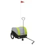 Remolque para bicicleta hierro negro y verde 30 kg by , Bicycle trailers - Ref: Foro24-94144, Price: 96,38 €, Discount: %