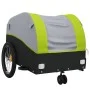 Remolque para bicicleta hierro negro y verde 30 kg by , Bicycle trailers - Ref: Foro24-94144, Price: 96,38 €, Discount: %
