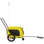 Fahrradanhänger für Haustiere aus Eisen und Oxford-Gewebe in Gelb und Schwarz. von , Kinderwagen für Haustiere - Ref: Foro24-...