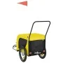 Fahrradanhänger für Haustiere aus Eisen und Oxford-Gewebe in Gelb und Schwarz. von , Kinderwagen für Haustiere - Ref: Foro24-...