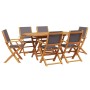 Set de comedor de jardín 7 pzas tela madera maciza antracita by , Garden sets - Ref: Foro24-3281713, Price: 479,73 €, Discoun...
